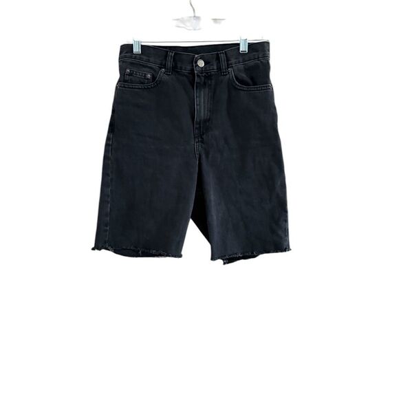 Dr Denim Black Highway Stitch Wide Leg Shorts - Picture 9 of 12